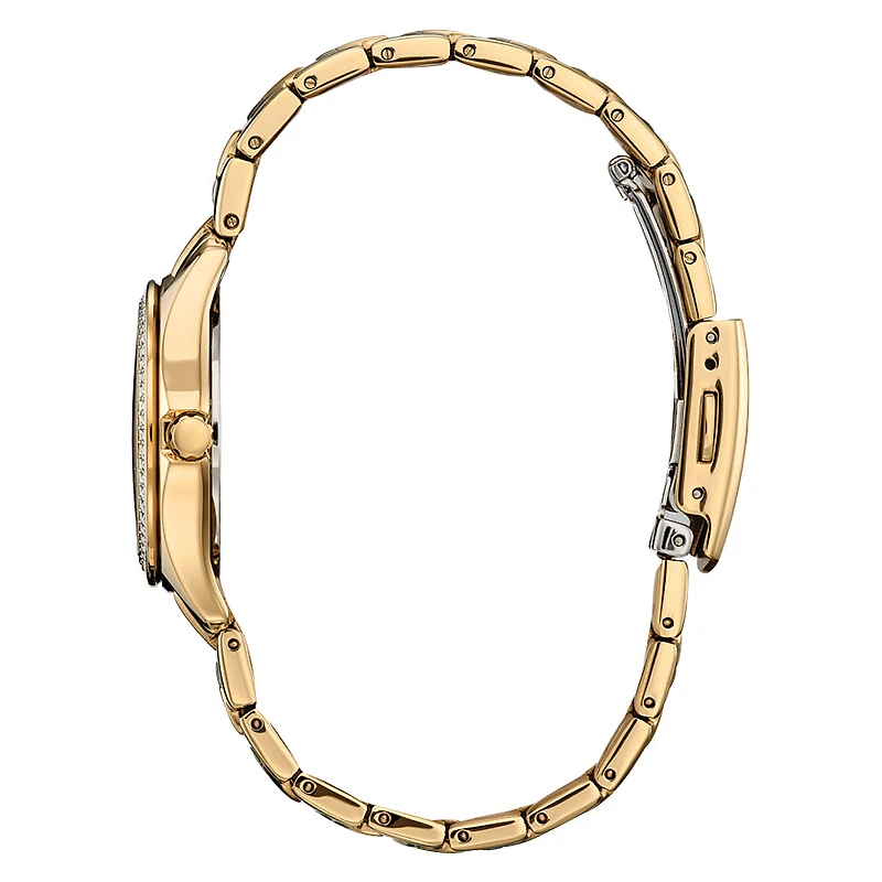 Citizen Eco-Drive Crystal Champagne Dial Ladies Watch | FE1147-79P
