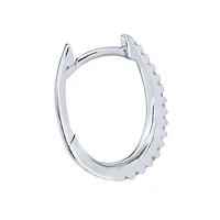Diamond Hoop Earrings in 10K White Gold (0.20 ct tw)