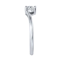 10K White Gold Solitaire Diamond Promise Ring (0.15 ct tw)