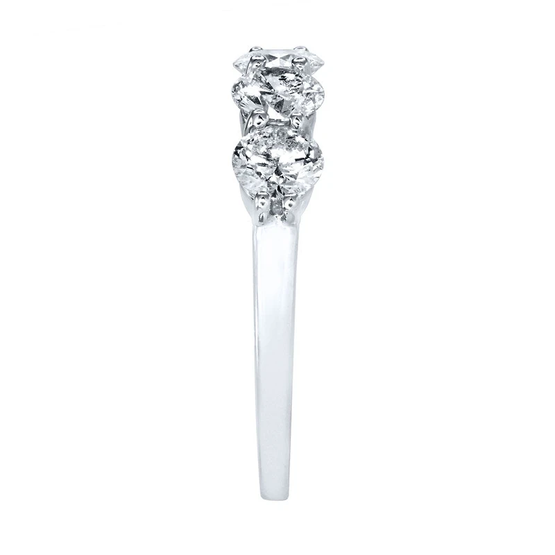 Five Stone Canadian Diamond Anniversary Ring 14K White Gold (1.50ct