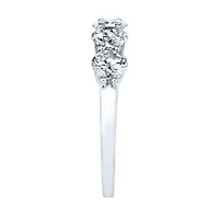 Five Stone Canadian Diamond Anniversary Ring 14K White Gold (1.50ct