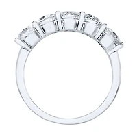 Five Stone Canadian Diamond Anniversary Ring 14K White Gold (1.50ct