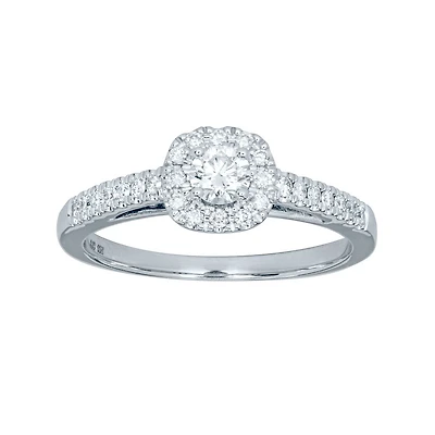 10K White Gold Diamond Engagement Ring (0.41 ct tw)