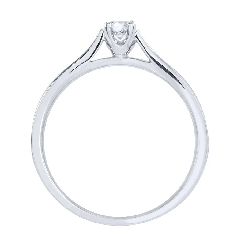 10K White Gold Diamond Promise Ring (0.12 ct tw)