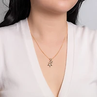 Triple Star Pendant in 10K Yellow Gold