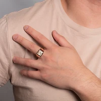 Men’s Square Signet Ring 10K Yellow Gold