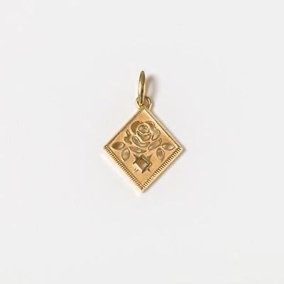 Rose Talisman Pendant in 10K Yellow Gold