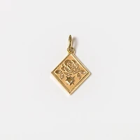 Rose Talisman Pendant in 10K Yellow Gold