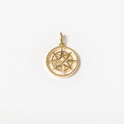 Compass Talisman Pendant in 10K Yellow Gold