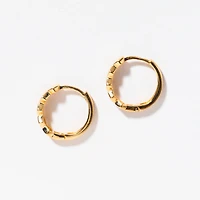 Honeycomb Hoop Earrings in 10K Yellow Gold
