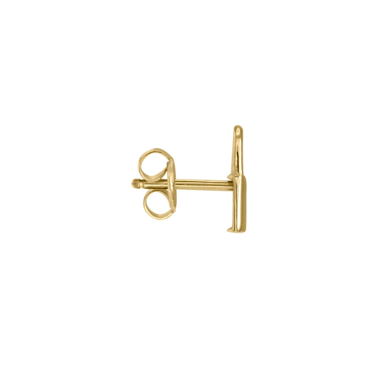 Lock and Key 10K Yellow Gold Stud Earrings
