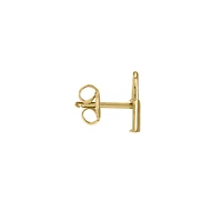 Lock and Key 10K Yellow Gold Stud Earrings