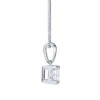 Princess Cut Diamond Pendant Necklace in 14K White Gold (0.50 ct tw)