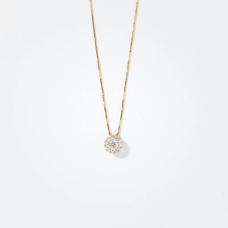 Diamond Necklace in 14K Yellow Gold (0.50 ct tw)