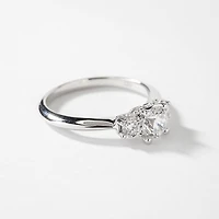 Three Stone Diamond Engagement Ring 14K White Gold (1.35 ct tw)