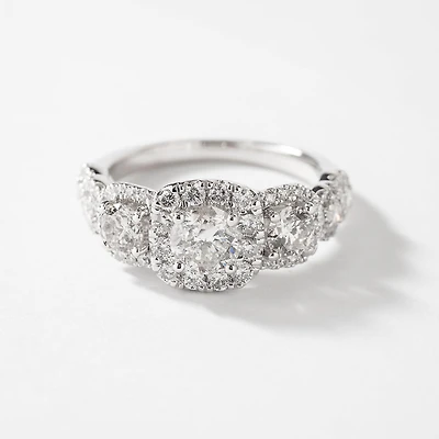 Diamond Engagement Ring 14K White Gold (1.50 ct tw)