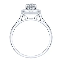 Halo Diamond Engagement Ring 14K White Gold (1.50ct tw)