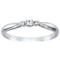 Three-Stone Diamond Promise Ring 10K White Gold (0.04ct tw)
