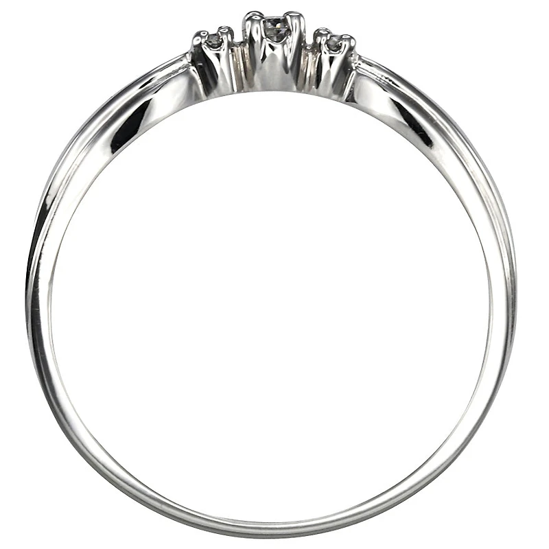 Three-Stone Diamond Promise Ring 10K White Gold (0.04ct tw)