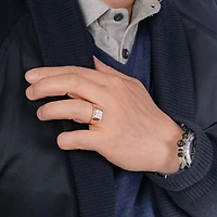 Bold Men's Diamond Ring 10K Yellow Gold (0.12ct tw)