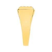 Bold Men's Diamond Ring 10K Yellow Gold (0.12ct tw)