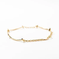 Bar Chain Bracelet in 10K Yellow Gold