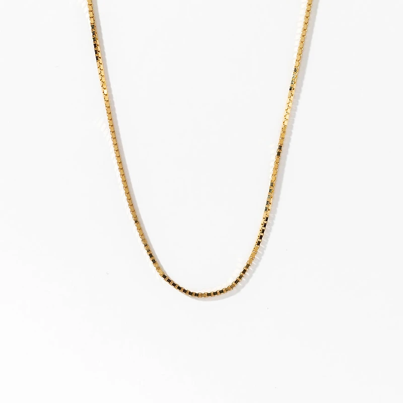 10K Yellow Gold 1.00mm Box Chain (18")