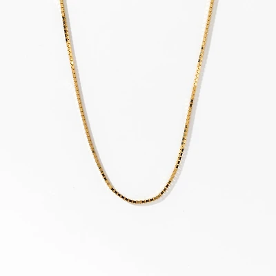 10K Yellow Gold 1.00mm Box Chain (18")