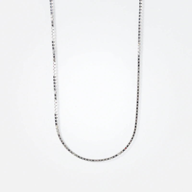 10K White Gold 1.00mm Box Chain (20")