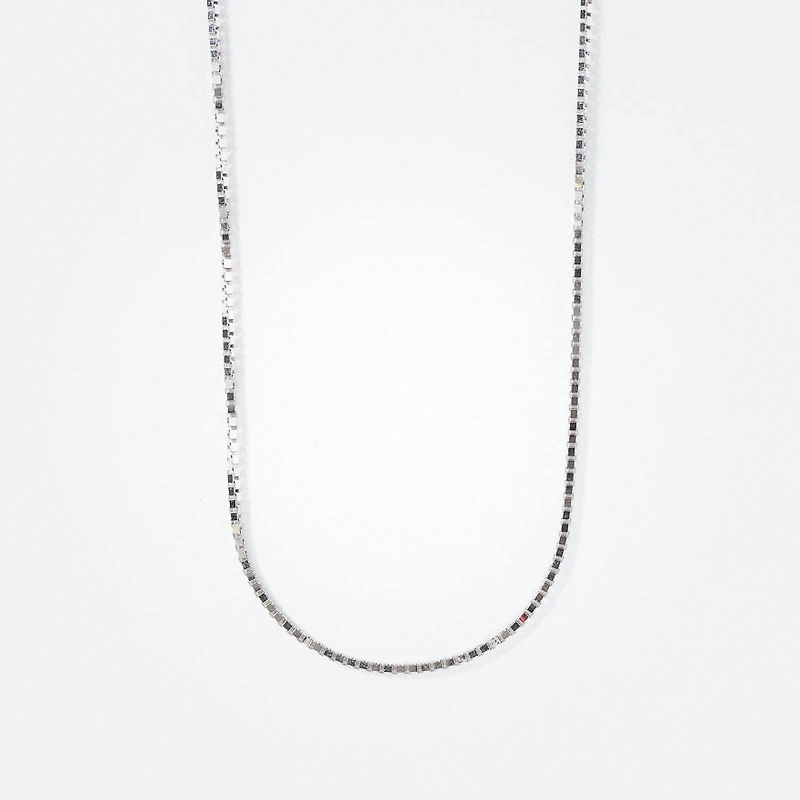 10K White Gold 1.00mm Box Chain (18")