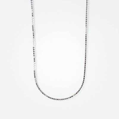 10K White Gold 1.00mm Box Chain (18")