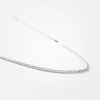 10K White Gold 1.00mm Box Chain (20")
