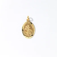 10K Yellow Gold Saint Christopher Medal Charm