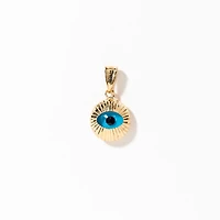Evil Eye Charm in 10K Yellow Gold