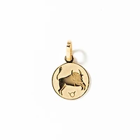 Taurus Charm Pendant in 10K Yellow Gold