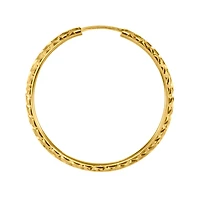 Diamond Cut Hoop Earrings in 10K Yellow Gold