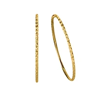 50mm Diamond Cut Hoop Earrings in 10K Yellow Gold