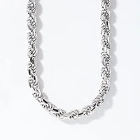 Silver 4.8mm Diamond Cut Rope Chain (24")