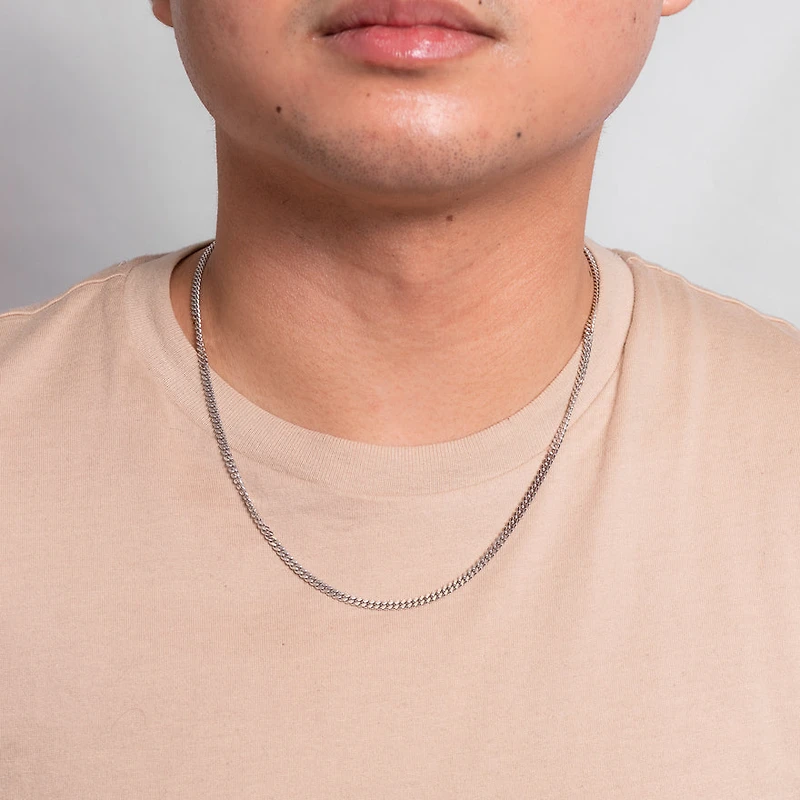 3.00mm Silver Curb Chain (20")