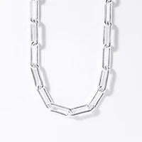 4.9mm Silver Paper Clip Chain (18”)