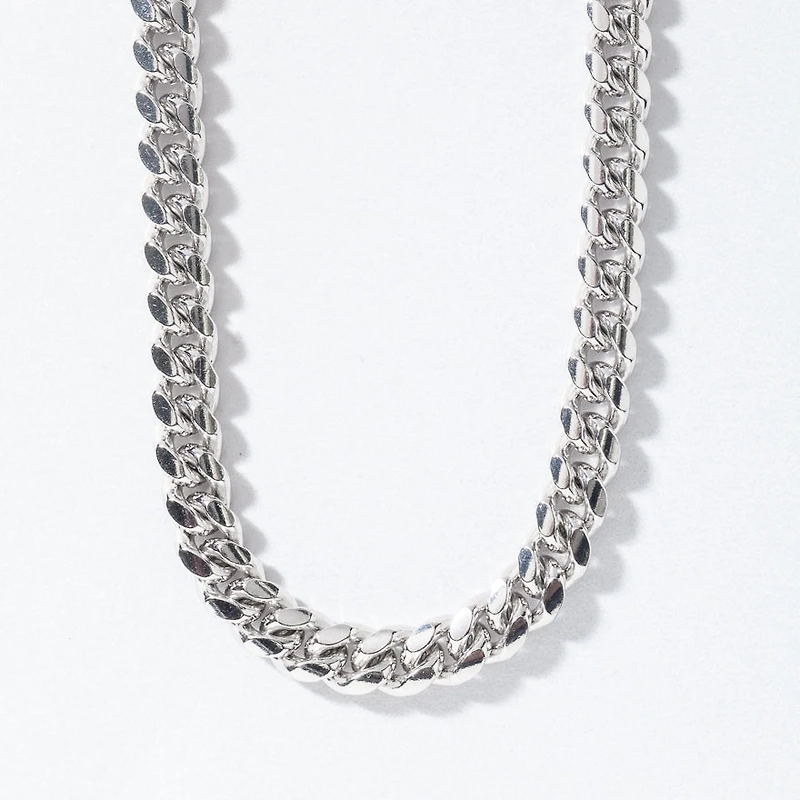 6mm Silver Cuban Chain (22")