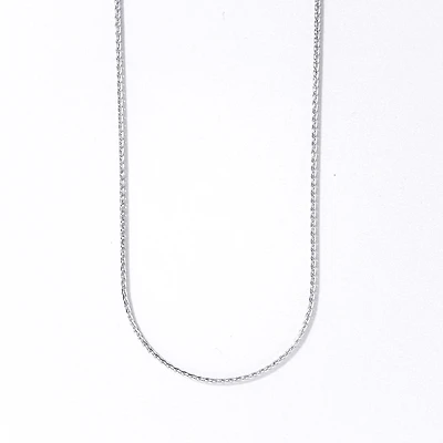 1.00 Diamond Cut Wheat Chain in 10K White Gold (18")