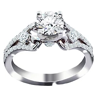 Diamond Engagement Ring 18K White Gold (1.41ct tw)