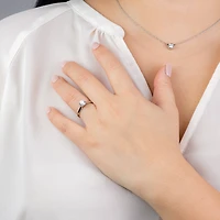 Diamond Solitaire Engagement Ring 19K White Gold (0.70 ct tw)