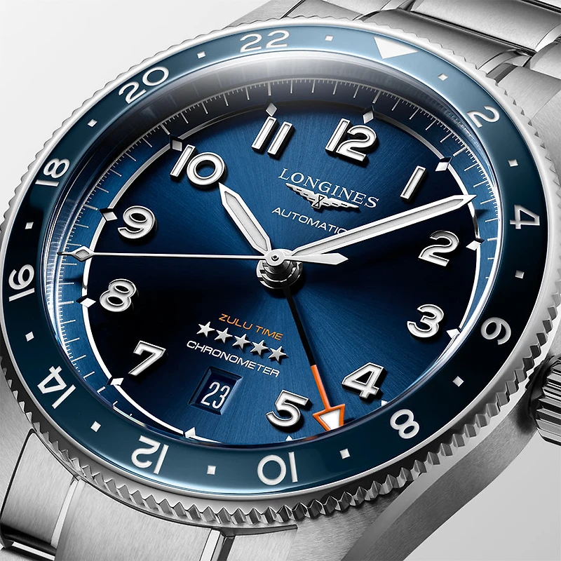 Longines Spirit Zulu Time Blue Dial Watch | L3.812.4.93.6