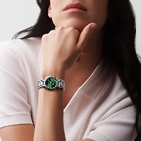 Longines PrimaLuna Moonphase Green Dial 30.5mm Quartz Watch | L8.115.4