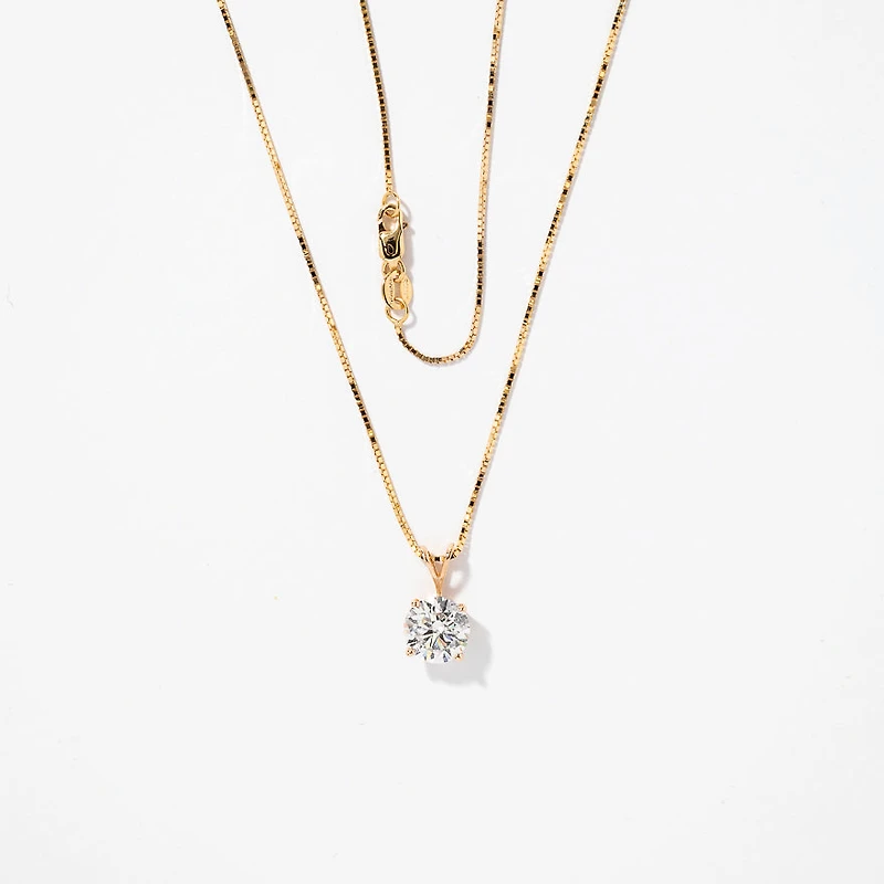 Lab Grown Diamond Necklace in 14K Yellow Gold (2.00 ct tw)