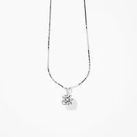 Lab Grown Diamond Necklace in 14K White Gold ( ct tw