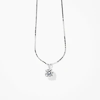 Lab Grown Diamond Necklace in 14K White Gold (2.00 ct tw)