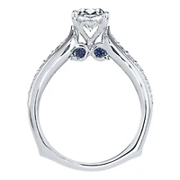 Lumina "Sirena" (0.70ct) Ideal Cut Centre Diamond 18K White Gold Wi